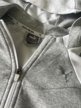 Puma Kapuzenjacke Damen Grau/Weiss Gr. S