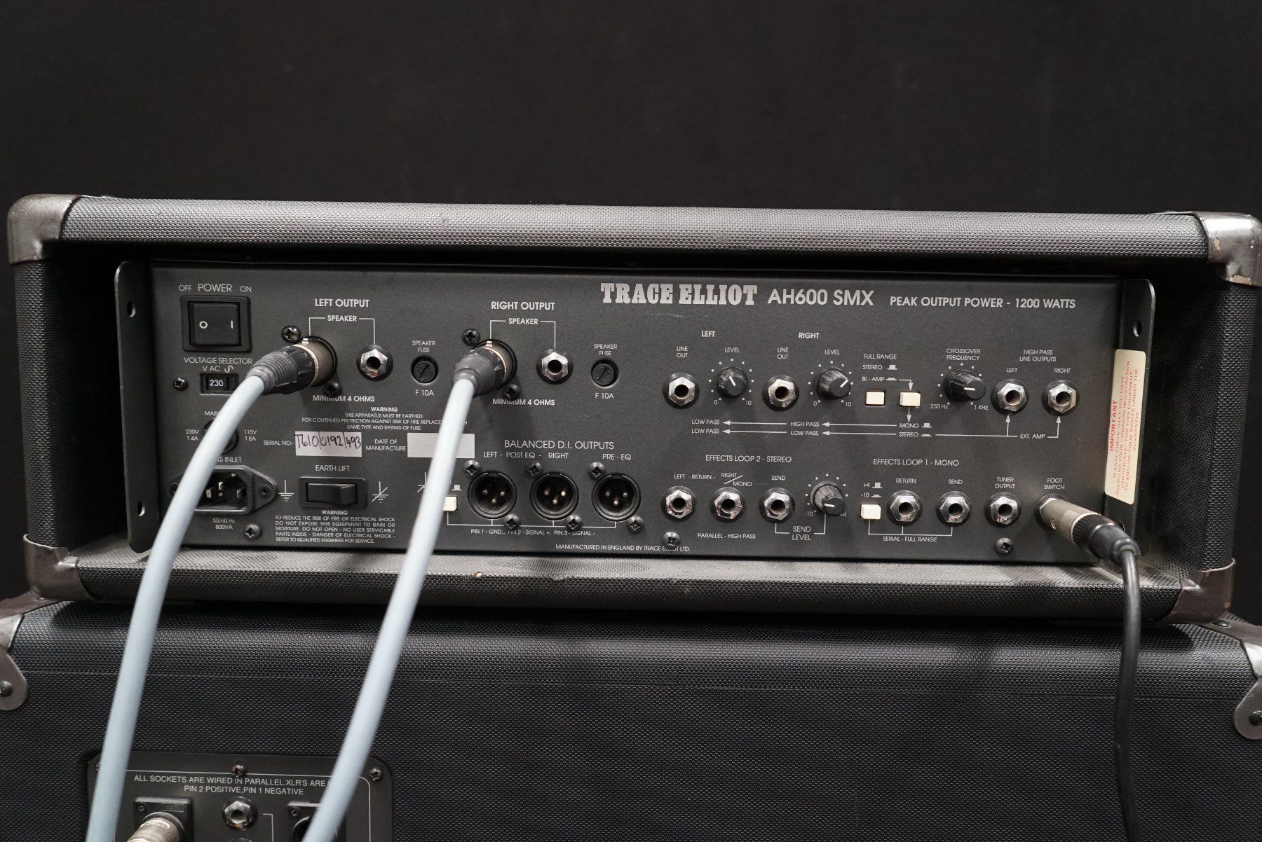 Amplificatori: Trace Elliot AH600SMX Fullstack head 1x15 & 4x10 cabs – Usato da Ortschwaben venduto da Musictrade 6