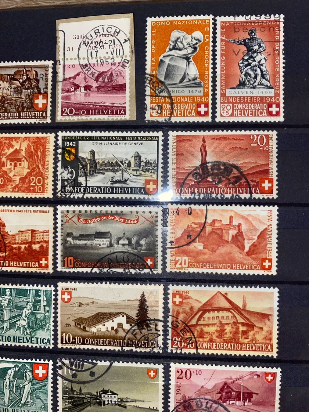 Tutti i francobolli: Schweizer Briefmarken  ,Pro patria, – Usato da matten b. interlaken venduto da jfran17 2
