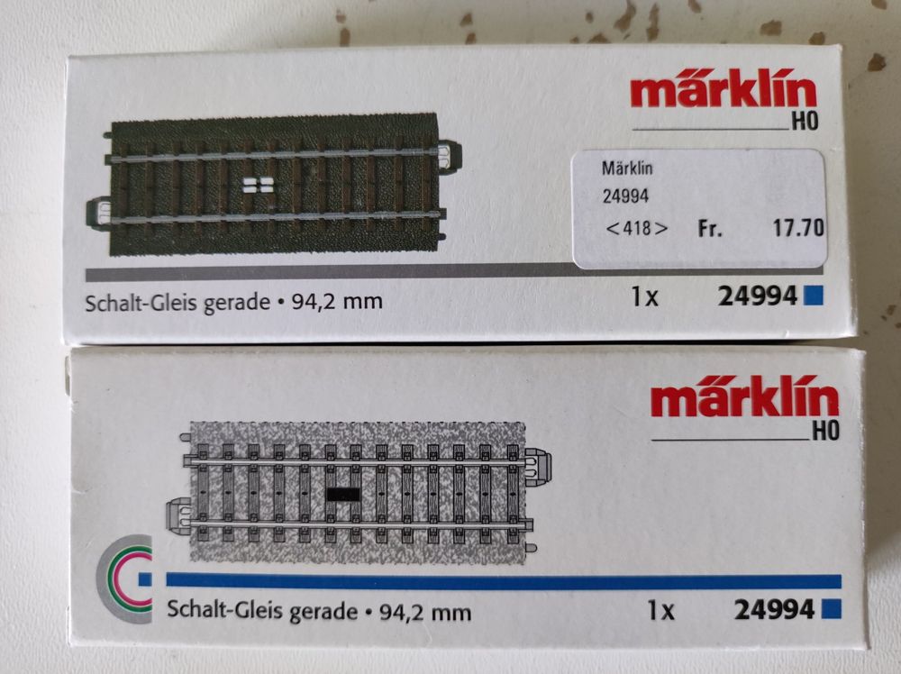 2 Stück C-Gleis Schaltgleise, gerade, 24994 | Kaufen auf Ricardo