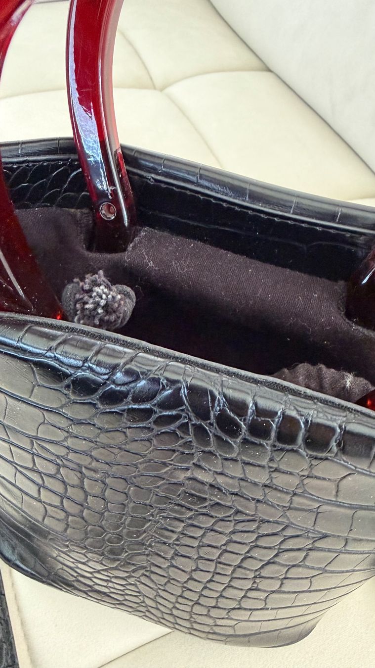 Mango Borse da donna: Mango Black Faux Crocodile Bag – Difettoso da Chéserex venduto da ref_dsv5 2