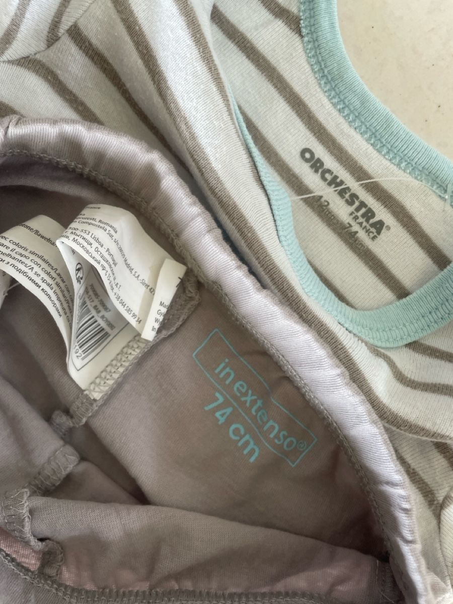 Lotti & Set di vestiti: Body Orchestra mit Eule & kurze Hose Gr.74 – Usato da Obergerlafingen venduto da cabo4 2