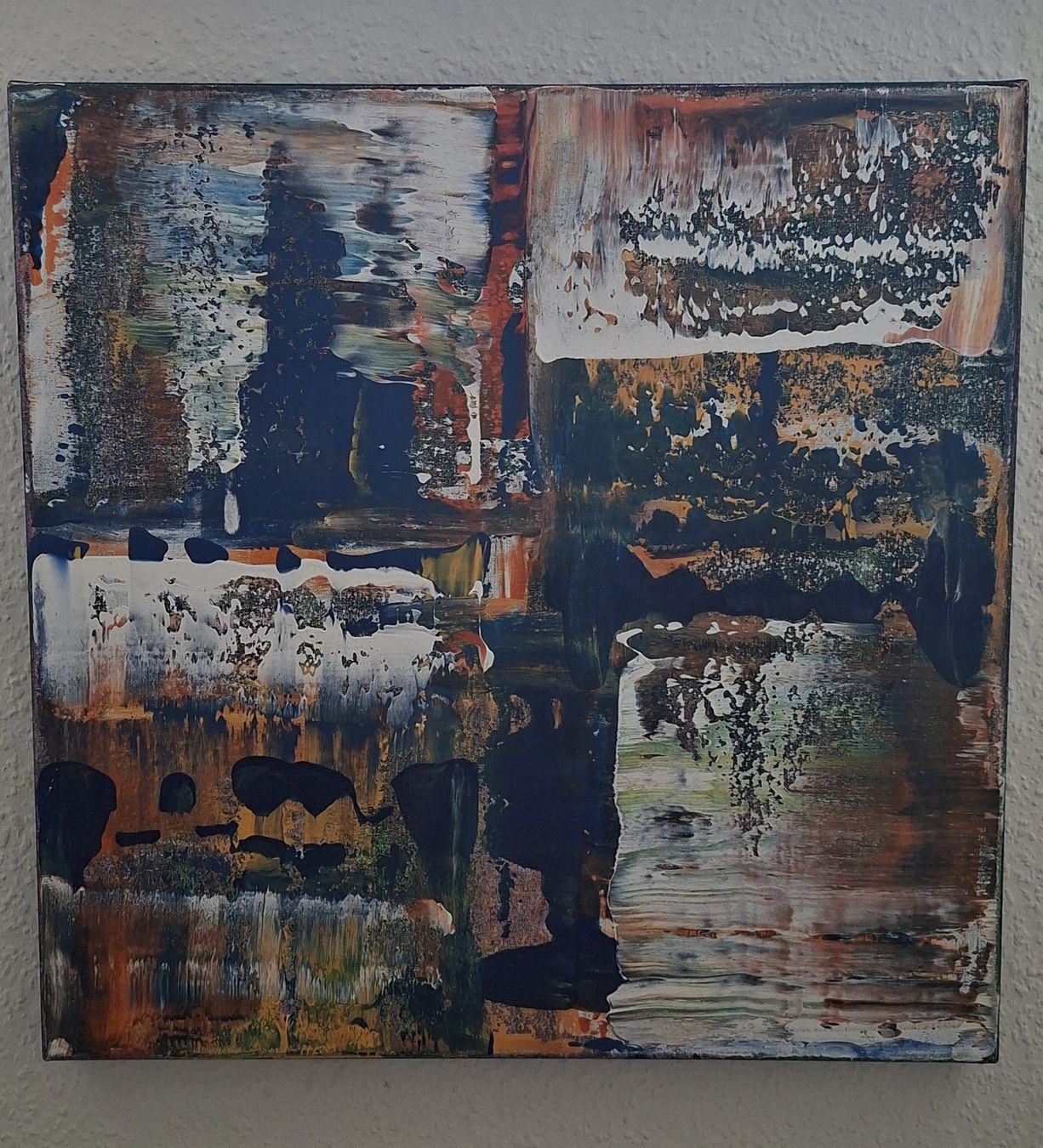 Gemälde: Gemälde " Schnittpunkte" handmade 40×40 – Neu (gemäss Beschreibung) aus Riehen von Steinbock1970