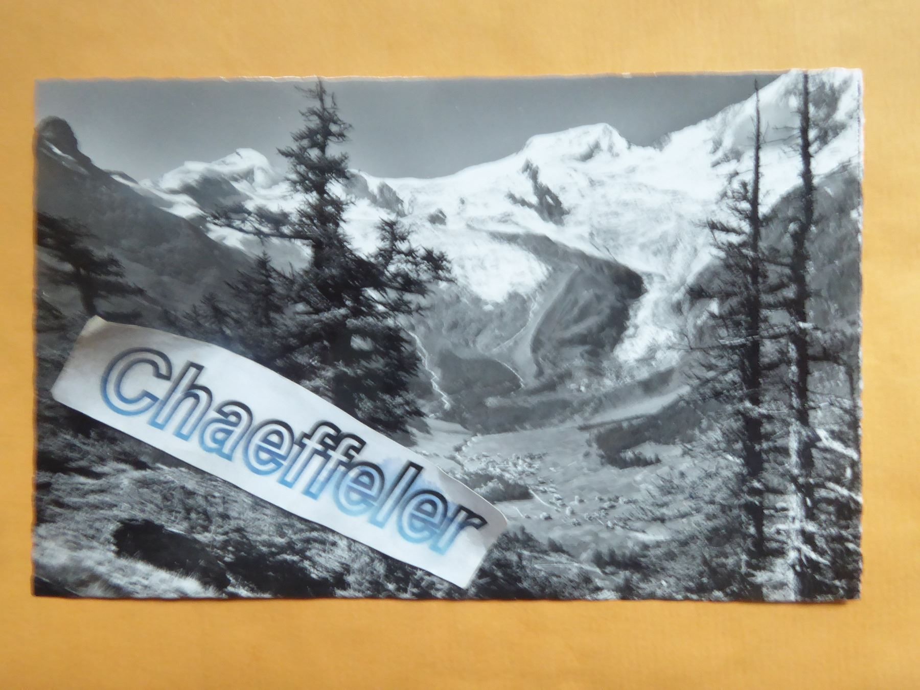 Ansichtskarten: Saas - Fee mit Fee - Gletscher – Neu (gemäss Beschreibung) aus Zürich von Chaeffeler
