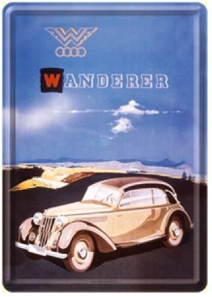 Insegne: Blechpostkarte - Audi Wanderer – Nuovo e nell'imballaggio originale da Ennetbürgen venduto da open24shop