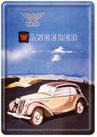 Blechpostkarte - Audi Wanderer
