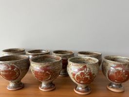 Topf mit Fuss, NEU, Handarbeit 8 Stück, Unikate