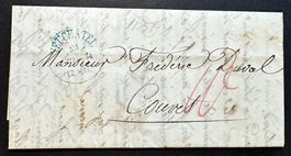 1854 Kanton Neuenburg Brief von Neuenburg nach Couvet