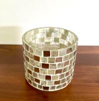 Deko Mosaik Windlicht / Kerzenhalter Glas,Rechaud Kerzengla