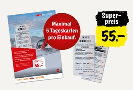SBB TAGESKARTEN (GA für einen Tag) 2 STÜCK OHNE HALBTAX