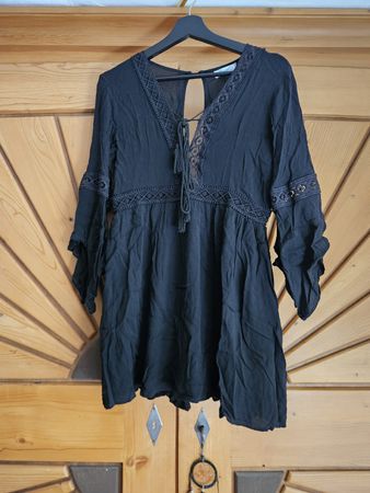 Sommerliches Tunika Kleid von Crystal by FN- schwarz