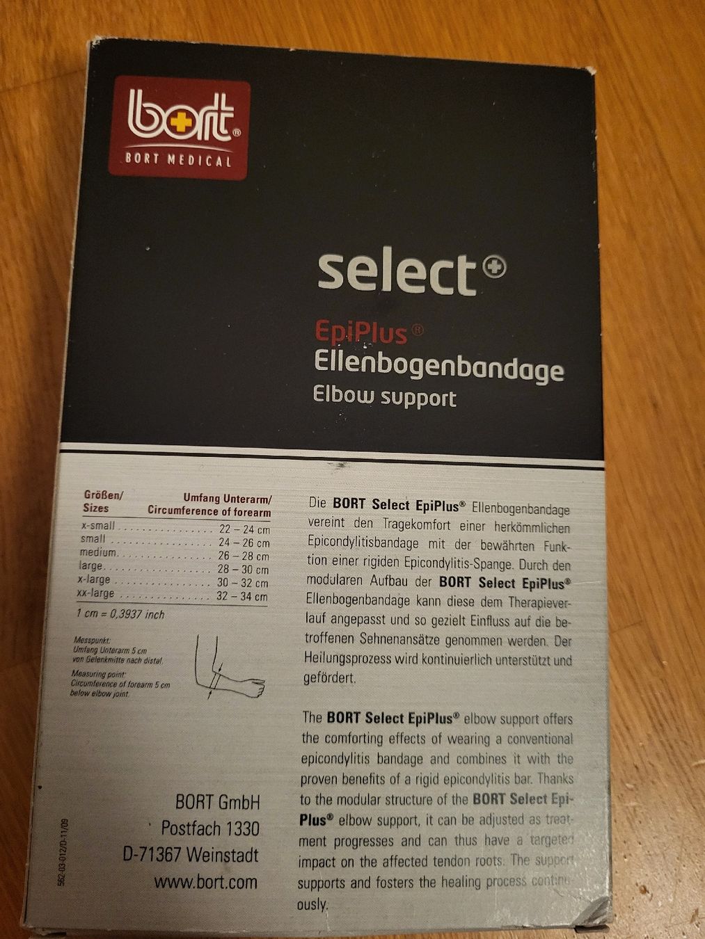 Bort Medizinische Geräte: BORT select EpiPlus Ellenbogenbandage NEU&OVP – Neu und originalverpackt aus Biel/Bienne von Aare5 4