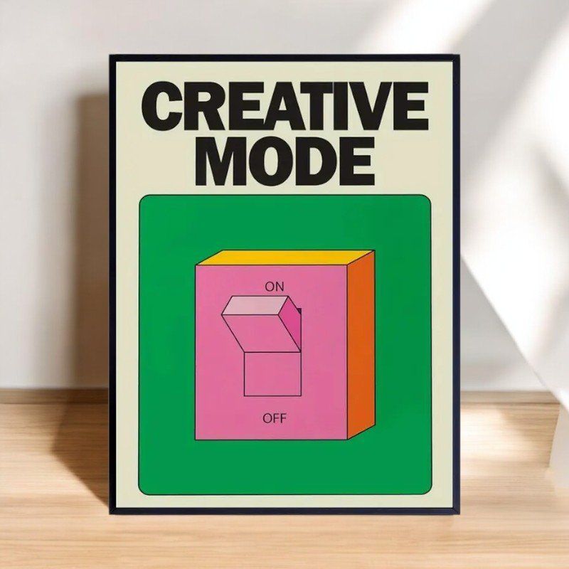 Foto & Immagini: Affiche vintage décoration CREATIVE MODE rétro – Nuovo e nell'imballaggio originale da Meyrin venduto da Nostalgica