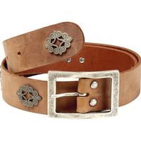 Gürtel Chueli rot/braun Aus Rindsleder. Emmenthal Leather