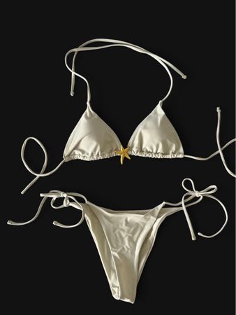 cream bikini seestern ocean herausnehmbare Pads