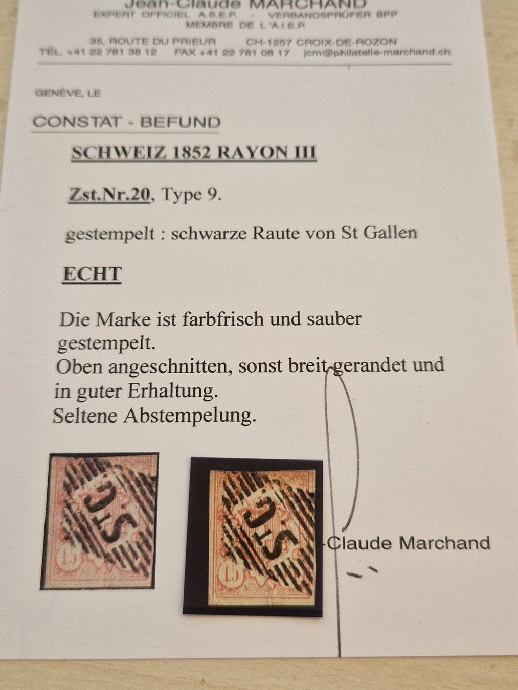 Tutti i francobolli: Rayon 20, Type 9, Befund, TOP Entwertung, ab 1.- – Usato da Burgdorf venduto da Glossy01