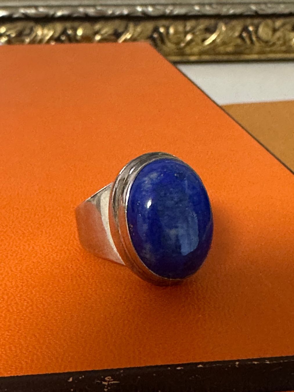 Anelli: Silber Ring mit Blaue Stein Gr 56 – Usato da Basel venduto da iulia_haul 1