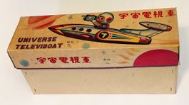 Blechspielzeug Universe Televiboat mit Originalverpackung