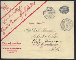 1906 Privat GS-Streifband illust. 2c. Schröter Zürich ab 1.-