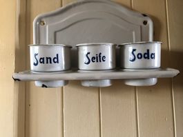 Putzhänger Sand/Soda/Seife, Jahrhundertwende antik
