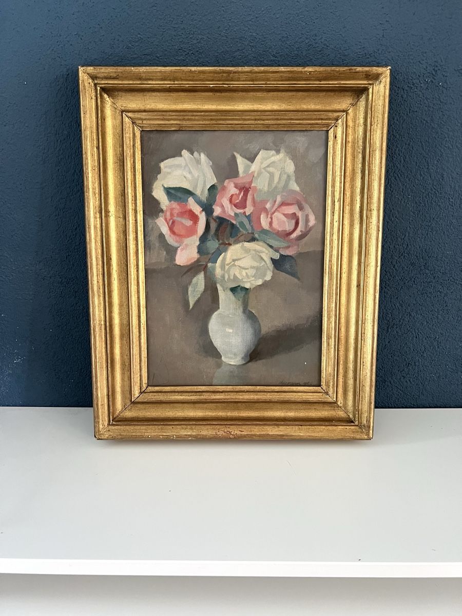 Dipinti: 1920 Original Blumenstillleben Ölgemälde Adolf Holzmann – Usato da Uerikon venduto da Saffagirl 7