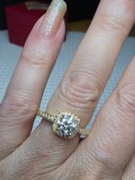 Bague argent avec diamant de moissanite de 1 ct certifié GRA