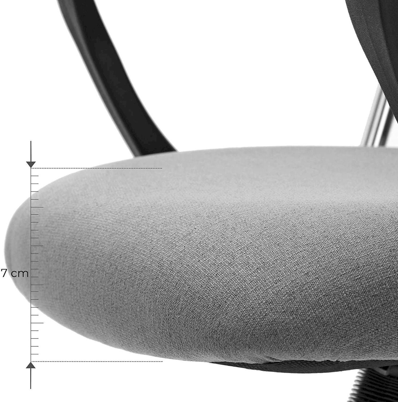 Sedie per ufficio: SONGMICS Bürostuhl Drehstuhl grau – Nuovo e nell'imballaggio originale da Bottighofen venduto da zaap 6