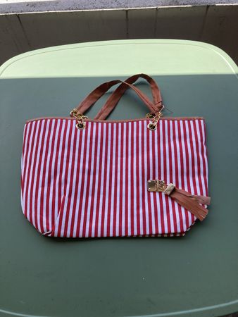 Sommer Tasche Rot/Weiss Gestreift - Neuwertig! Super