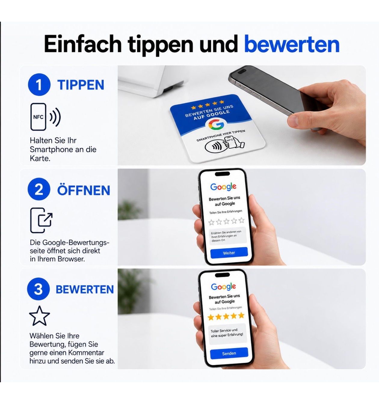 Altro per Ufficio & Commercio: Google Bewertungen Karte NFC – Nuovo e nell'imballaggio originale da Buchs ZH venduto da Josefmanel 1