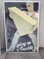 Seltene Schweizer Blech-Reklametafel, Top Zustand!