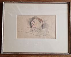 Werner Neuhaus  -  Bleistiftzeichnung Motiv "Knabe"