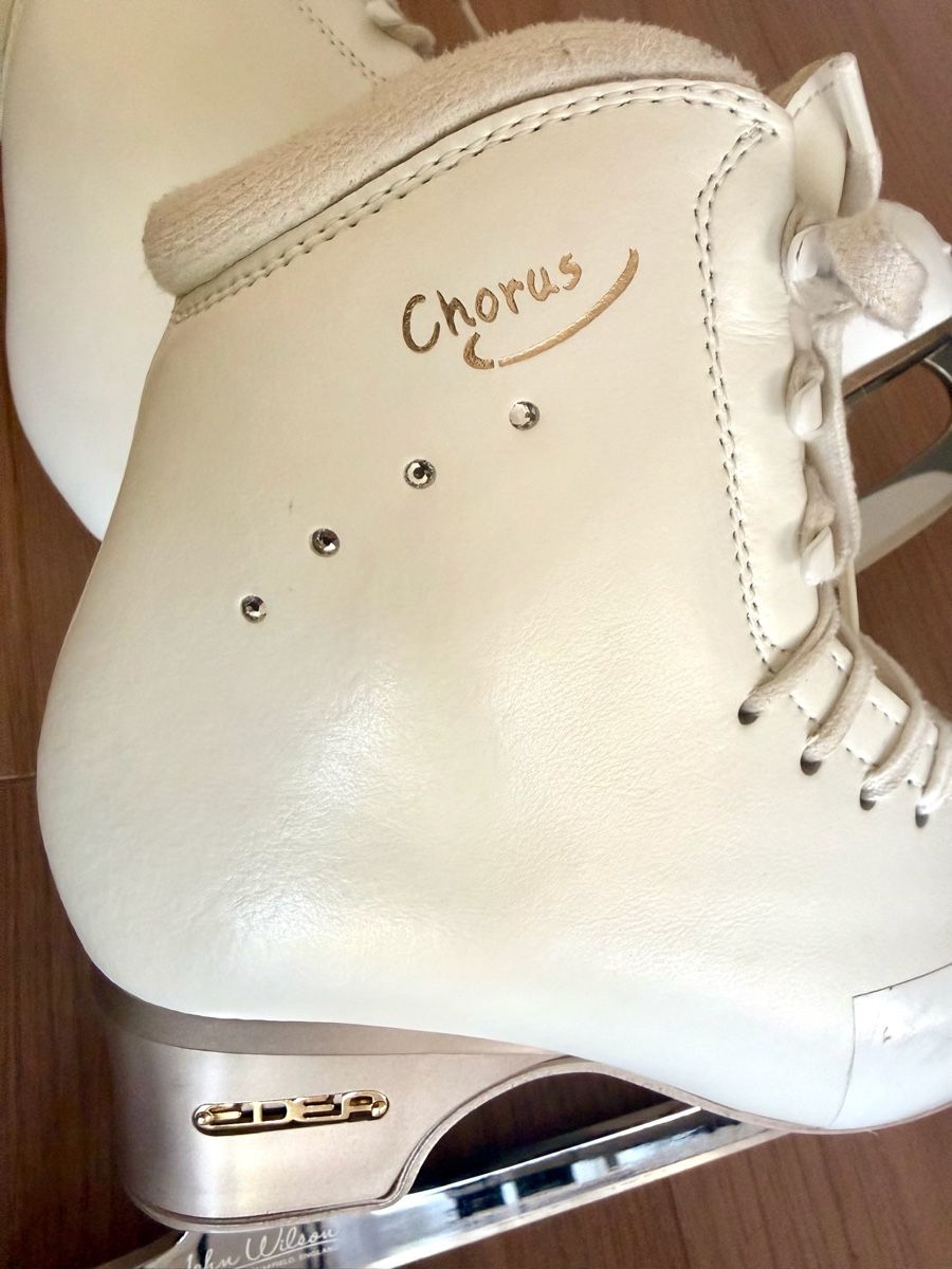 Edea Pattini da ghiaccio: Edea Chorus 245C Eiskunstlaufschuhe + Coronation Ace Kufen – Usato da Wettingen venduto da LorenaD 1