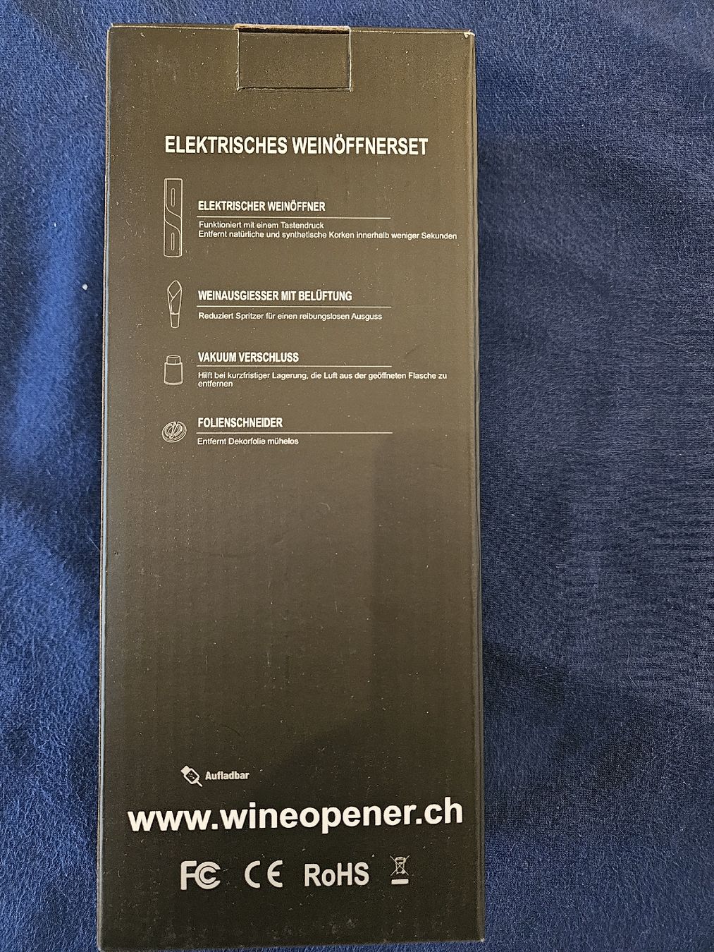 Apribottiglie & Tappi per chiusura: Elektrisches Weinöffner Set neu ungebraucht – Nuovo e nell'imballaggio originale da Adlikon venduto da Baroni2008 1