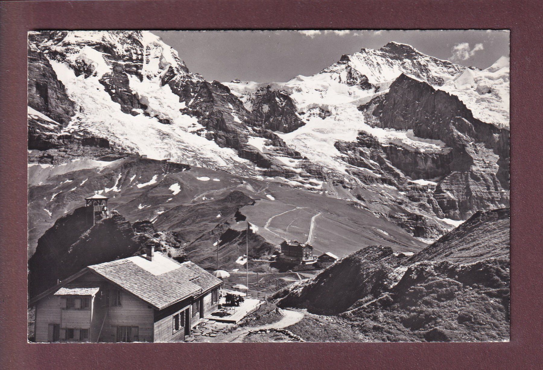 Cartoline postali: KLEINE SCHEIDEGG - Restaurant Grindelwaldblick - 1949 – Usato da Pully venduto da nicecards