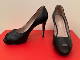 Michele Lopriore Peeptoe Pumps mit Absatz, schwarz, Gr. 36