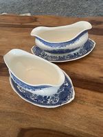 2 Villeroy & Boch Burgenland Blau Saucieren mit Unterteller