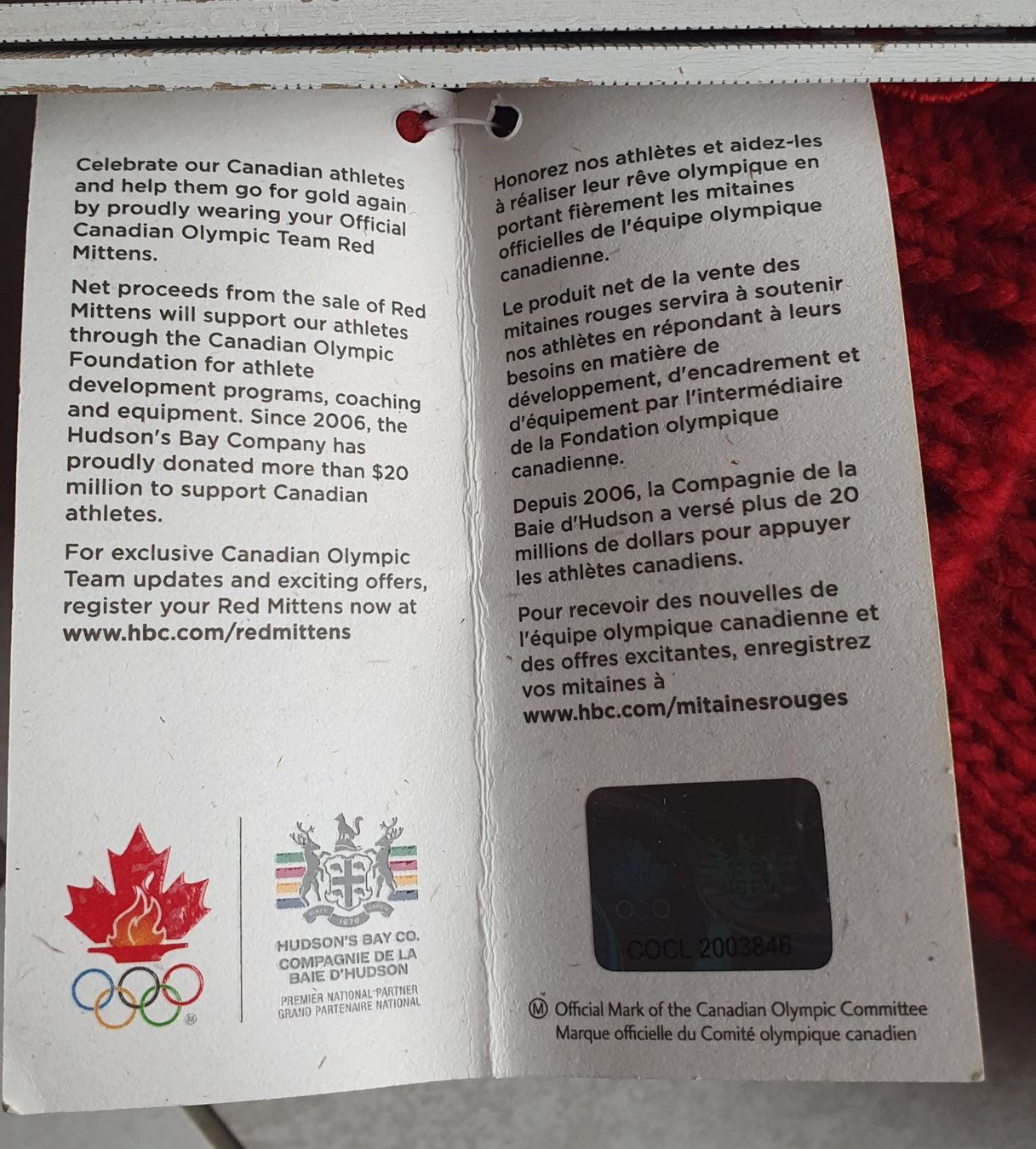 Guanti & manicotti: Mitaines Canada Olympics – Usato da Servion venduto da meno999 2
