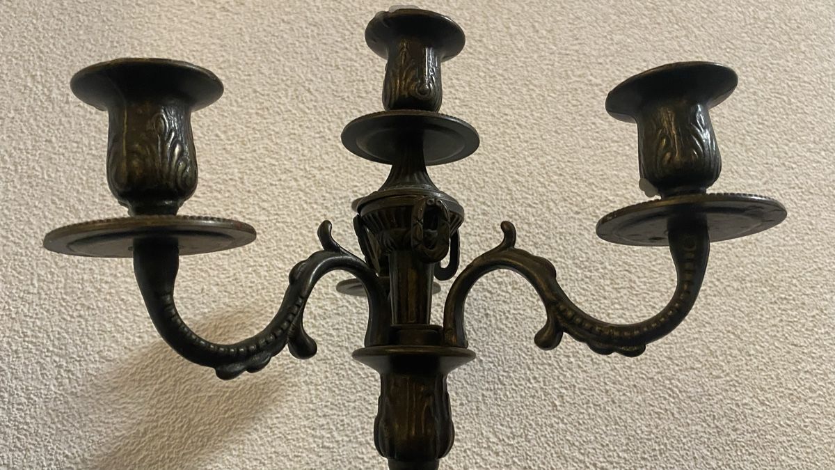 Portacandele: 4 armiger Kerzenständer/Kerzenhalter Messing/Bronze – Usato da Zürich venduto da Timi80 8