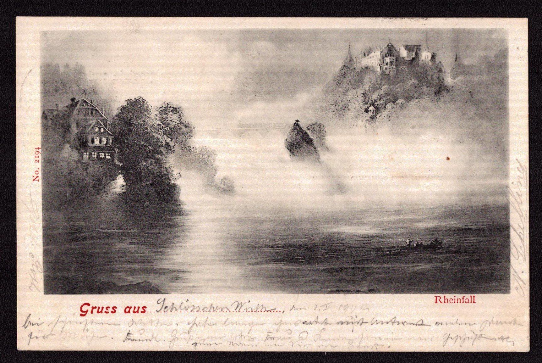 Tutti i francobolli: Carte postale avec obl AARAU + Rheinfall bleu – Usato da Delémont venduto da Silte 1