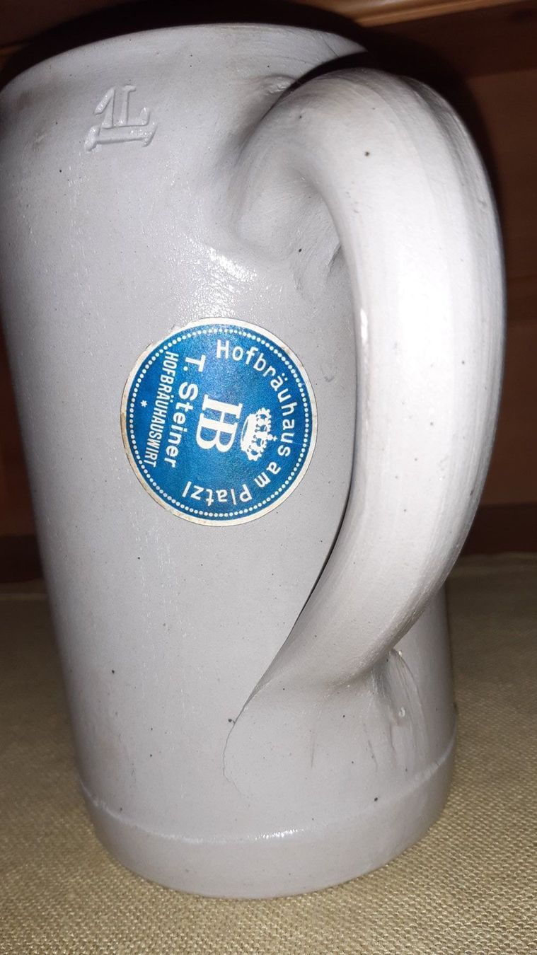 Caraffe: Bierkrug HB 1l Mass, Humpen – Usato da Opfikon venduto da Carslo5 1