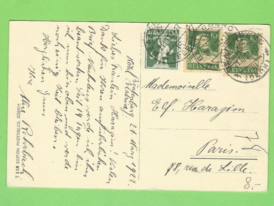 Cartoline postali: St. Beatenberg mit Schreckhorn – Usato da Zürich venduto da t24_de 1