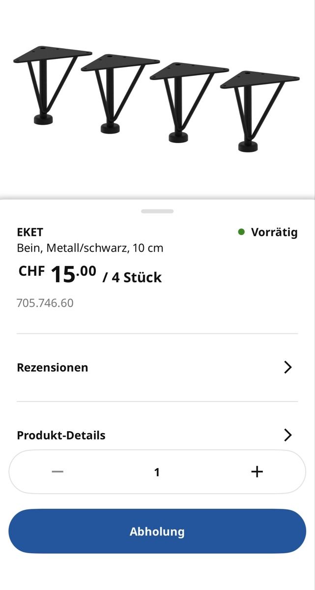 Ikea Sonstiges Mobiliar: Eket Beine – Neu und originalverpackt aus Luzern von nicobossart