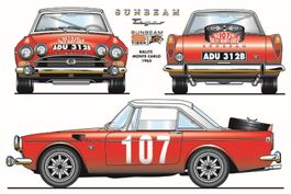 Blechschild-SUNBEAM TIGER MONTE CARLO