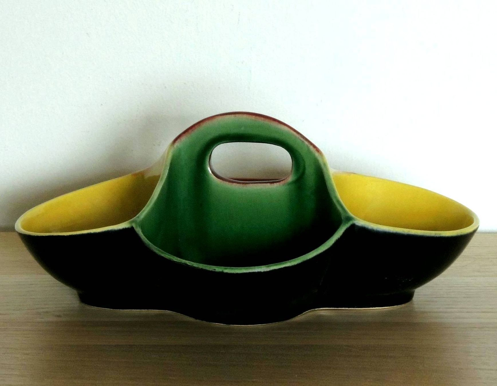 Rössler Piatti di portata: Plat apéritif à compartiments, porcelaine Rössler ?, 1950s – Usato da La Chaux-de-Fonds venduto da Helene2300 2