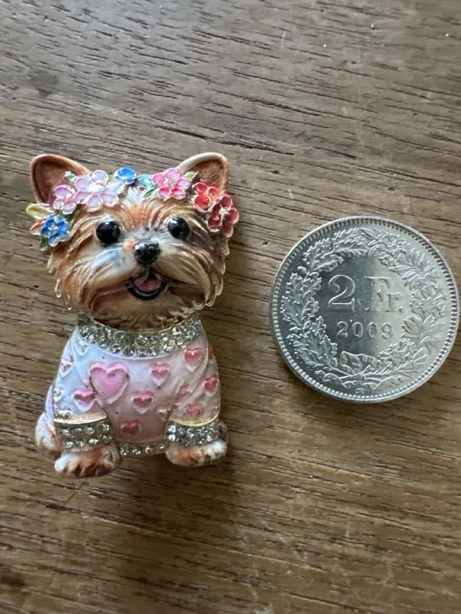 Broches & Aiguilles: Brosche mit kleinem Hund, Yorkshire Terrier – Neuf (Voir description) à Trüllikon par angela4444 4