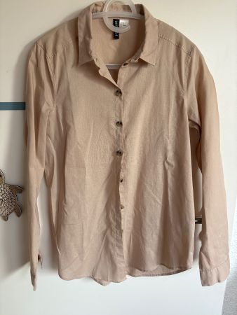 Chemise H&M beige clair 100% coton T.36 – Comme neuve ✨