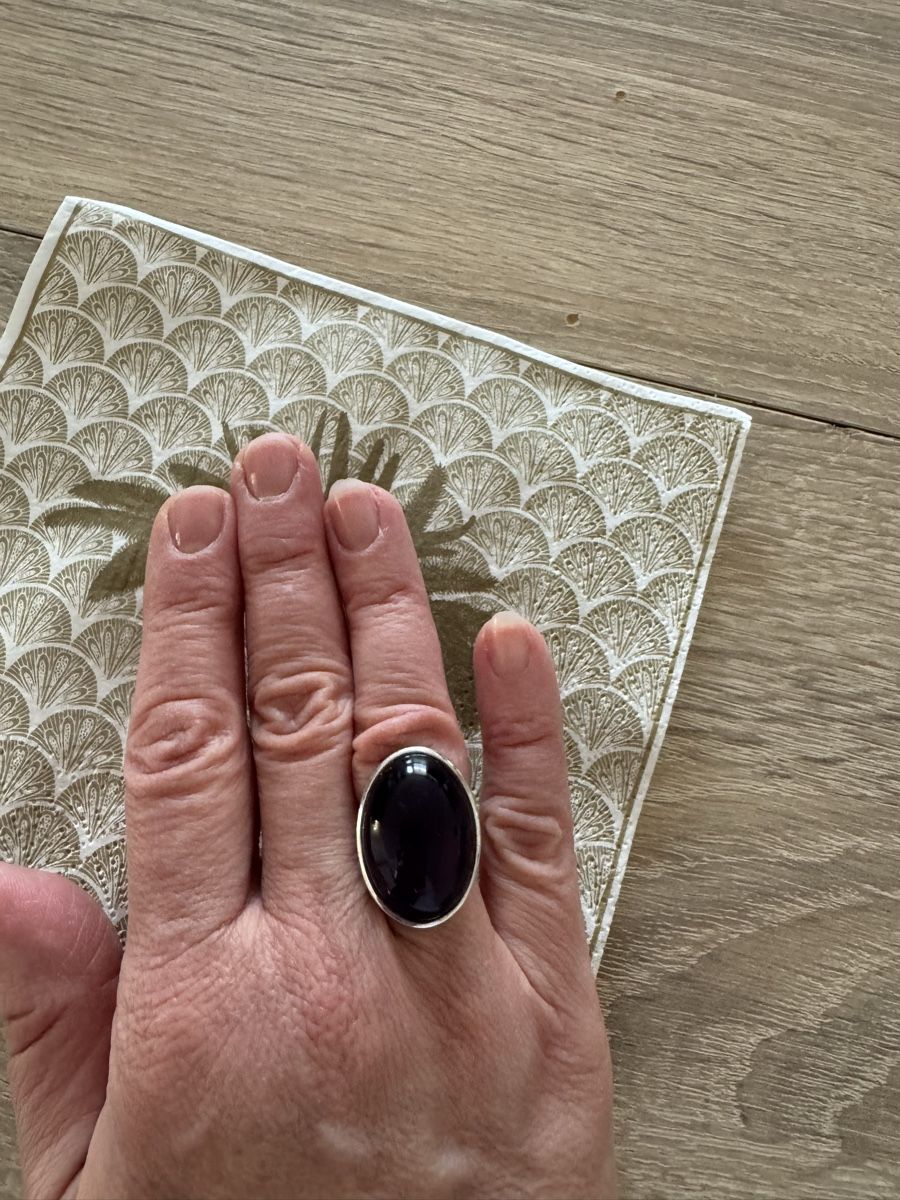 Anelli: Silberring mit grossem Amethyst Stein. Sehr schön! – Usato da Stetten AG venduto da cbrenda 3
