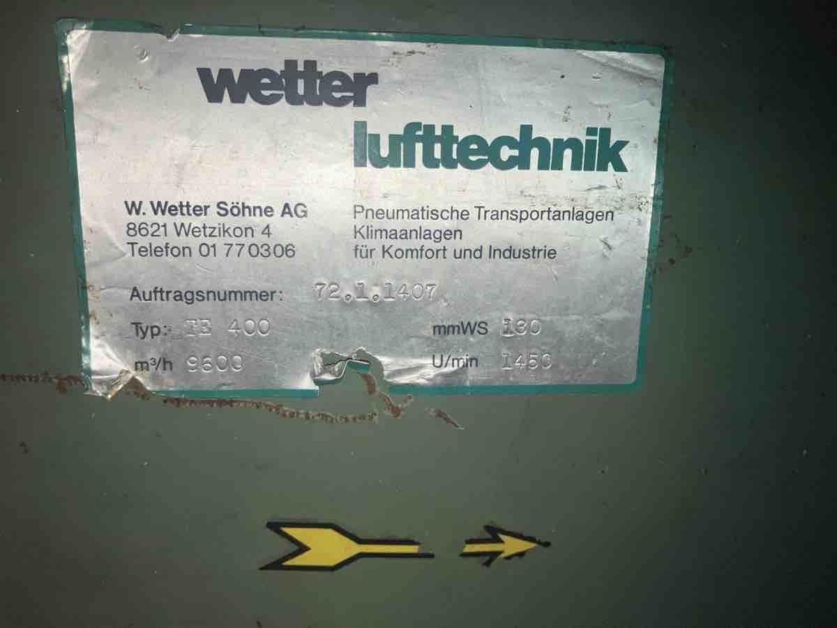 Ventilatori: Wetter Lufttechnik Radialventilator Typ 400 Gebraucht – Usato da St.Ursen venduto da Deutz95 2