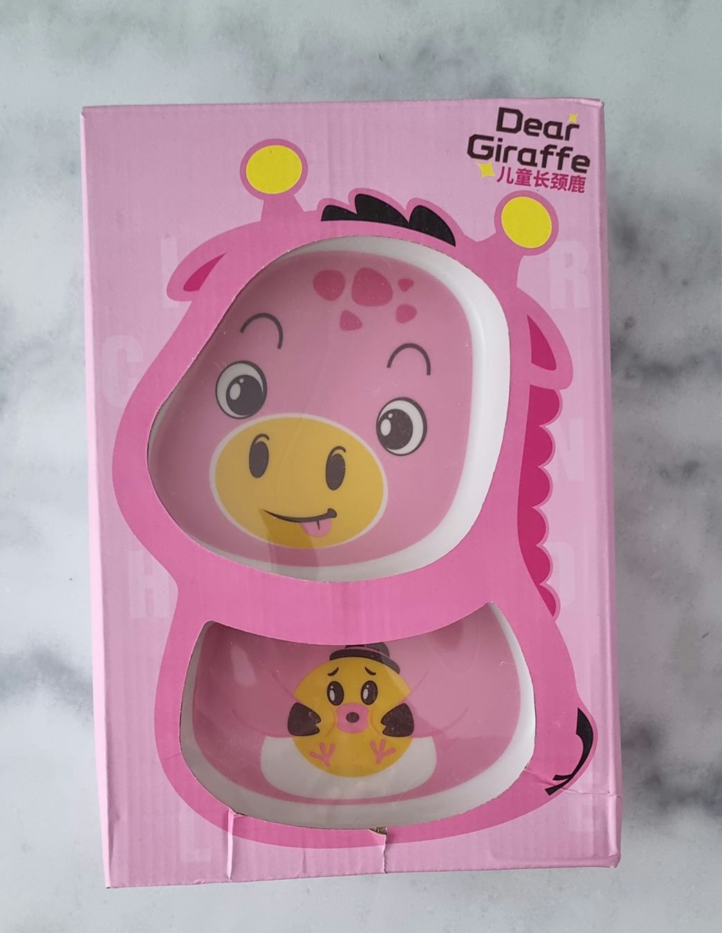 Set di piatti: KINDER GESCHIRR-SET Eco Bambo "DEAR GIRAFFE " – Nuovo e nell'imballaggio originale da Stäfa venduto da BURG23 2