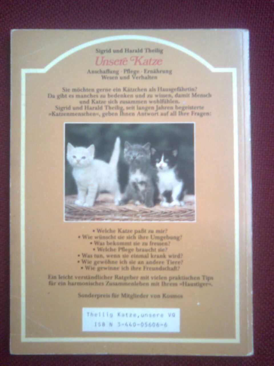 Libri: Unsere Katze – Usato da Basel venduto da Alacant 1